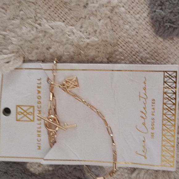 Michelle McDowell love Collection 18 karat gold plated chain 16 in. NWT❤️ - Picture 7 of 7